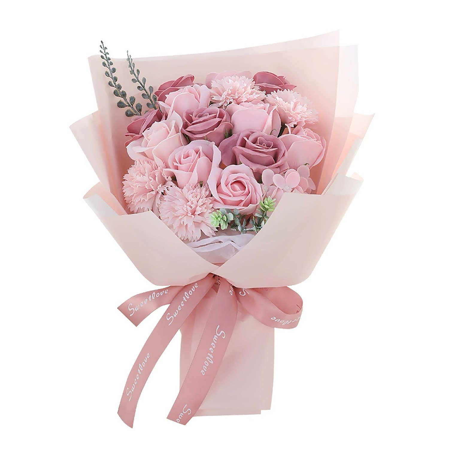 아이라 프리저브드 플라워 카네이션 장미 비누꽃다발, 핑크 29,750원