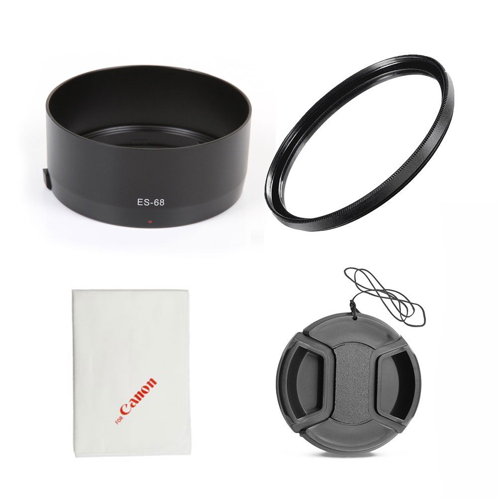 캐논호환후드 ES-68+UV49mm+무로고캡+포켓융 후드세트 11,600원