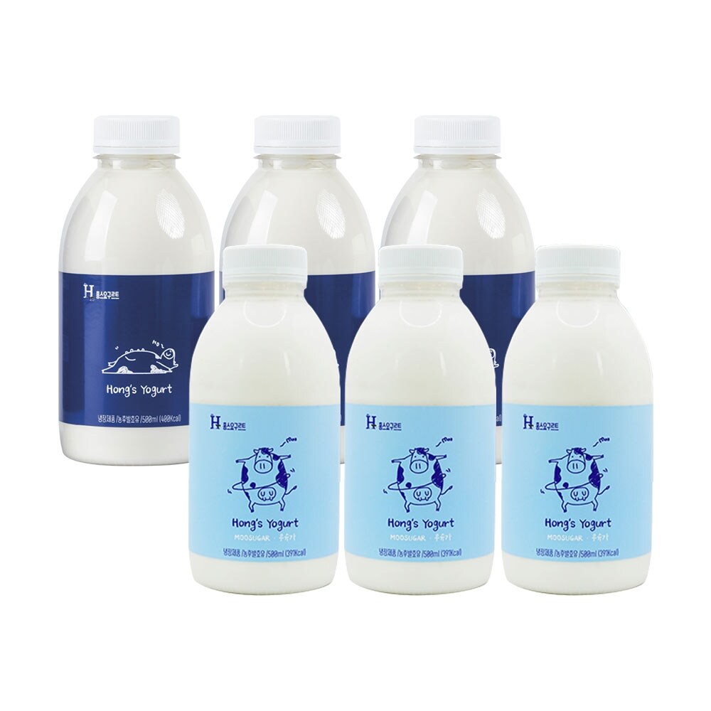 제주지헌목장 홍스요구르트 오리지널 500ml 3개 무슈가 500ml 3개 (제주직송) 38,500원