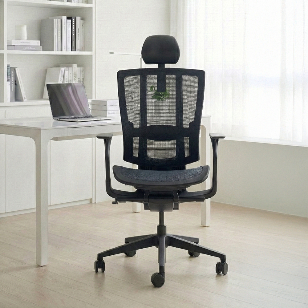 듀오백 브라보 컴퓨터 책상 의자 BR-200MF 방문설치, 블랙 369,000원