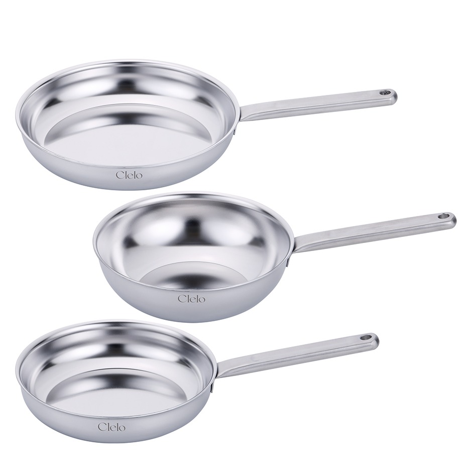 리빙아트 씨엘로 무연마제 통5중 스테인레스 팬 3종 B세트 3개, 단일색상, 1세트, 후라이팬 24cm + 후라이팬 28cm + 궁중팬 24cm 179,000원