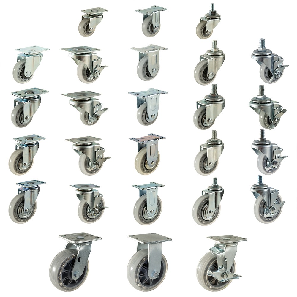 무소음 우레탄 대차 끌차 중량 택배 캐스터 바퀴 산업용 끌차 1.5인치 2인치 2.5인치 3인치 4인치 5인치 6인치 회전 고정 브레이크 휠, 1개 26,510원