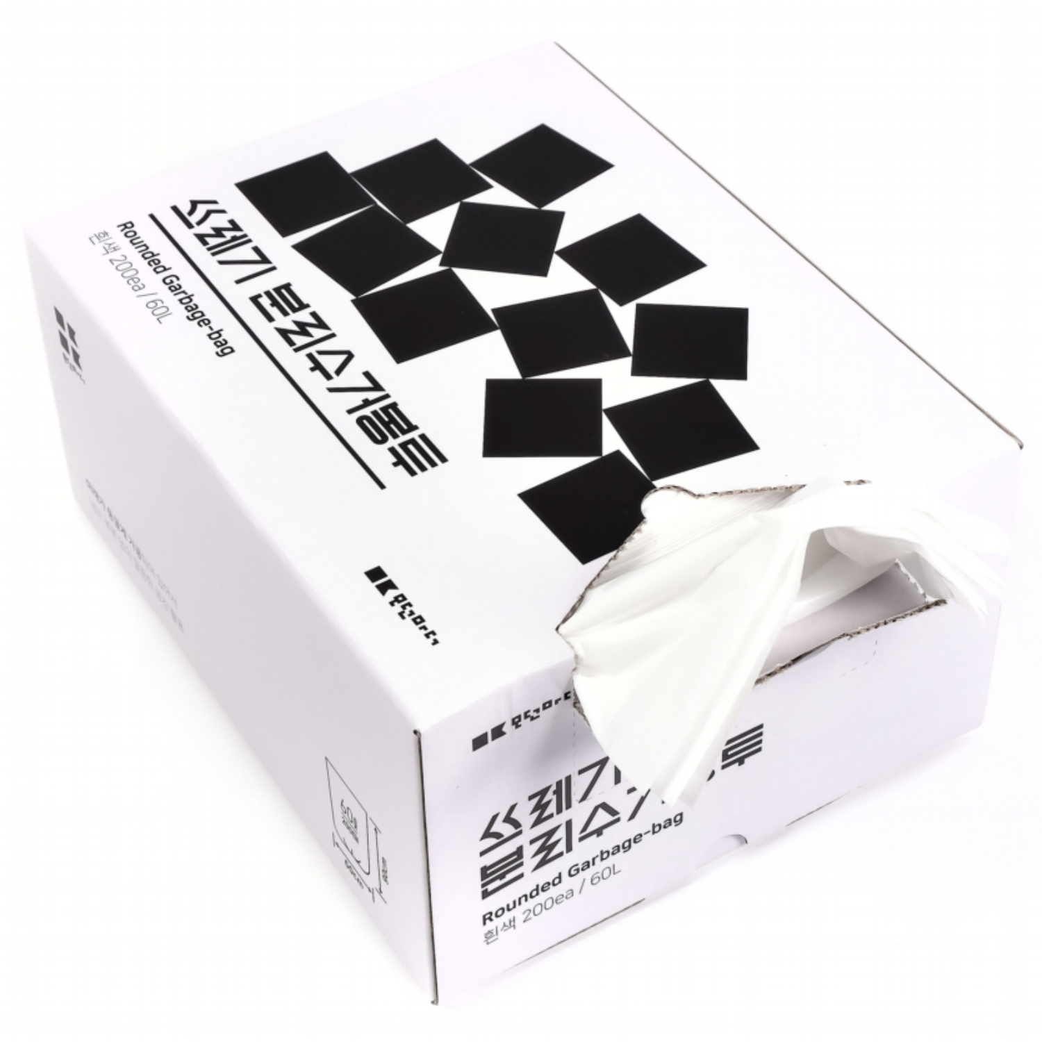 분리수거 쓰레기봉투 배접 유백, 200개 12,490원