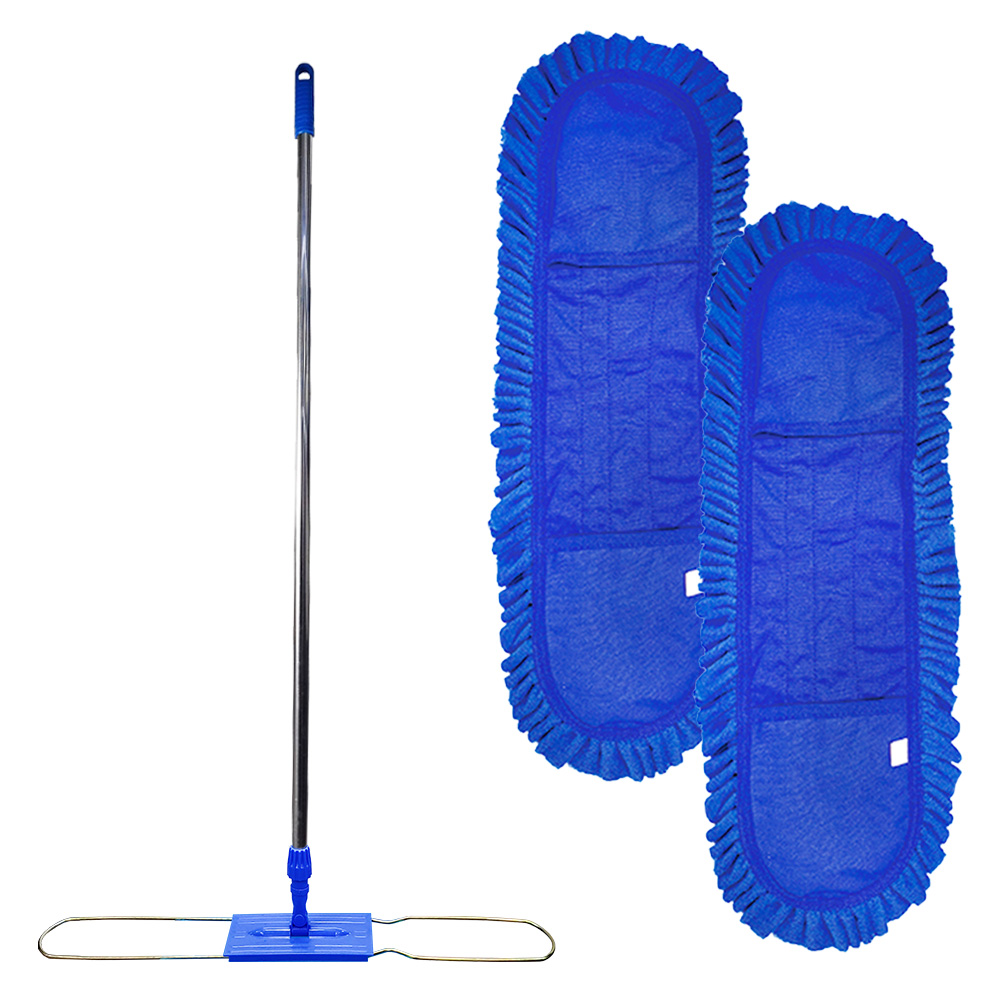 월드크린 극세사 리스킹 블루 걸레 105cm 2p+ 프리미엄 판자루, 1세트 27,900원