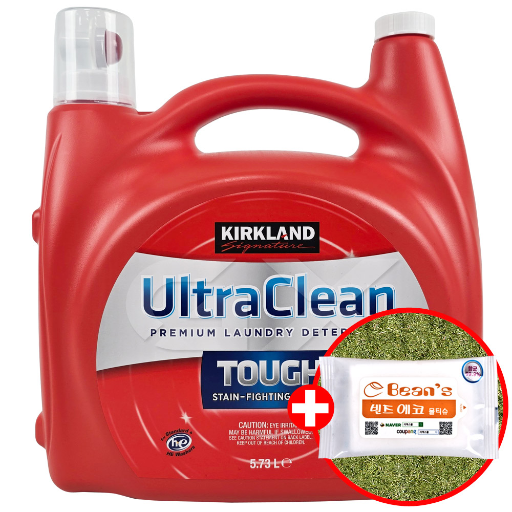 커클랜드 울트라 클린 드럼겸용 액체세제 5.73L + 빈즈물티슈10매입 18,900원