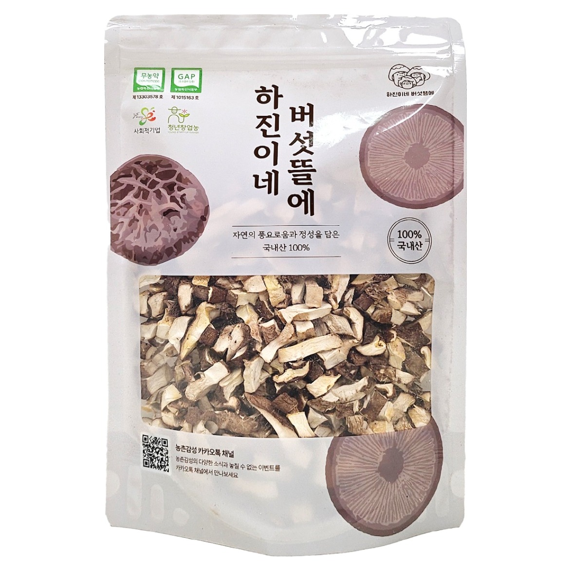 하진이네버섯뜰에 무농약 건조 표고버섯 큐브, 100g, 1개 8,500원