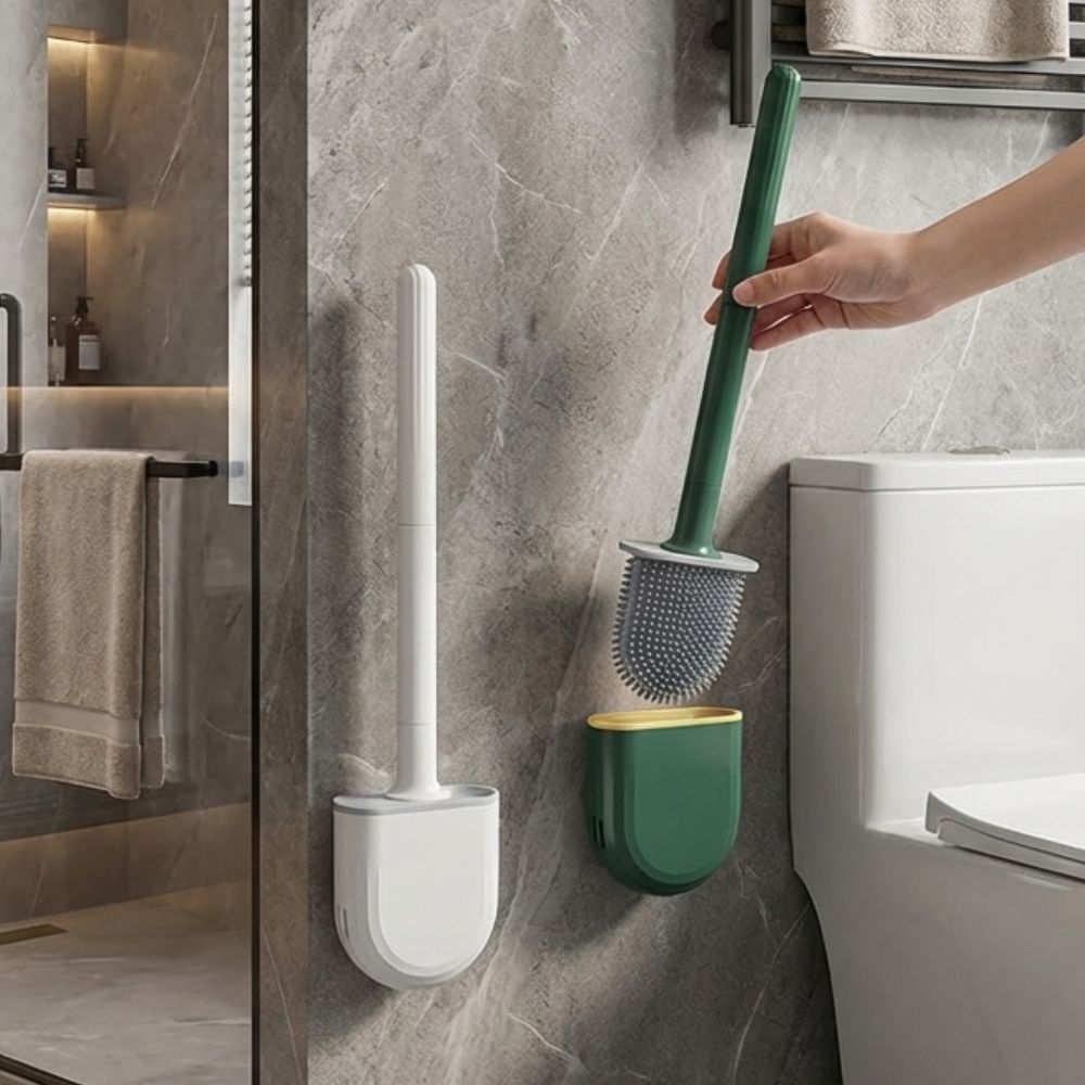 엘리허브 실리콘 무타공 벽부착 변기솔 1P, 화이트, 1개 6,000원