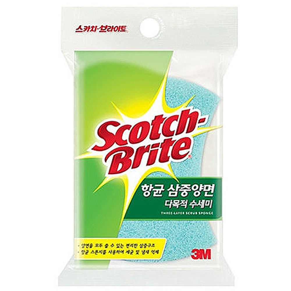 스카치브라이트 3M 삼중양면 다목적 수세미 1개입x2개 3,300원