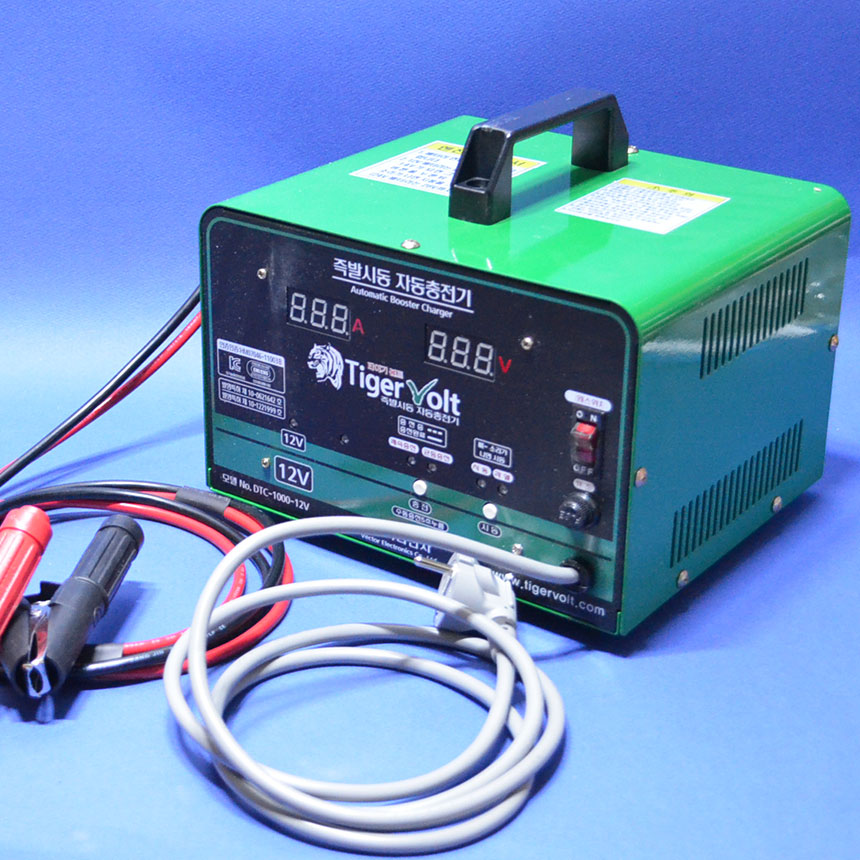타이거볼트 배터리충전기 급속엔진시동 DTC-1000-12V/24V 12V 30A, 24V 15A 즉발시동자동충전기 전자동급속충전기 84304156 509,000원