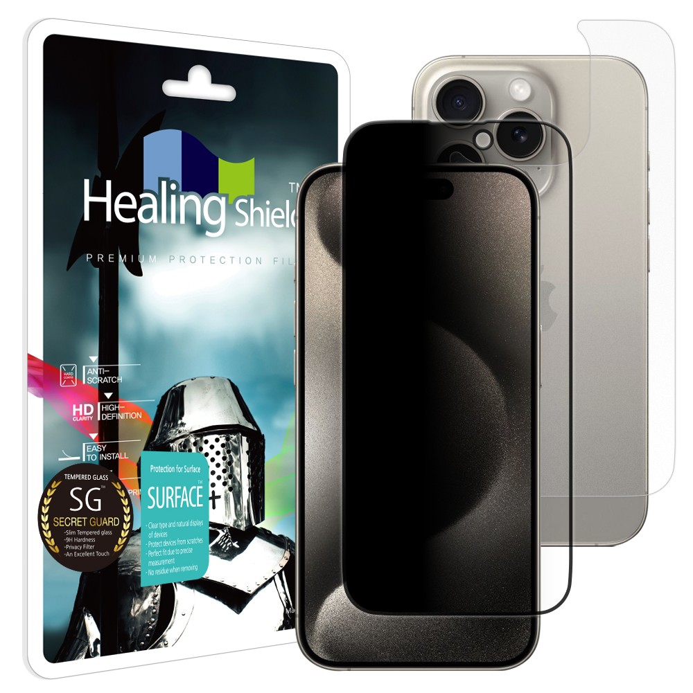 힐링쉴드 3D 풀커버 9H 사생활 정보보안 강화유리 액정보호필름 + 후면 세트 18,420원
