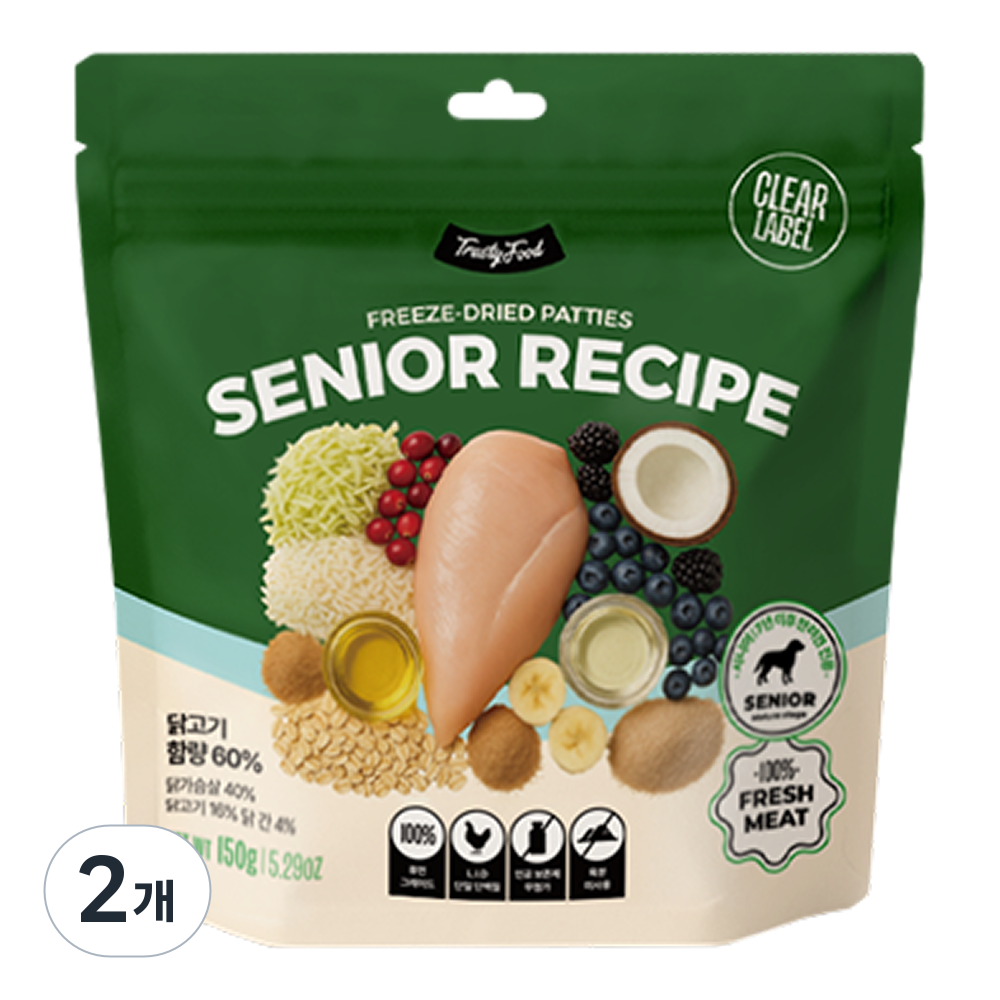 트러스티푸드 강아지 동결건조 사료 연령별 치킨패티 시니어, 150g, 2개, 닭 67,400원