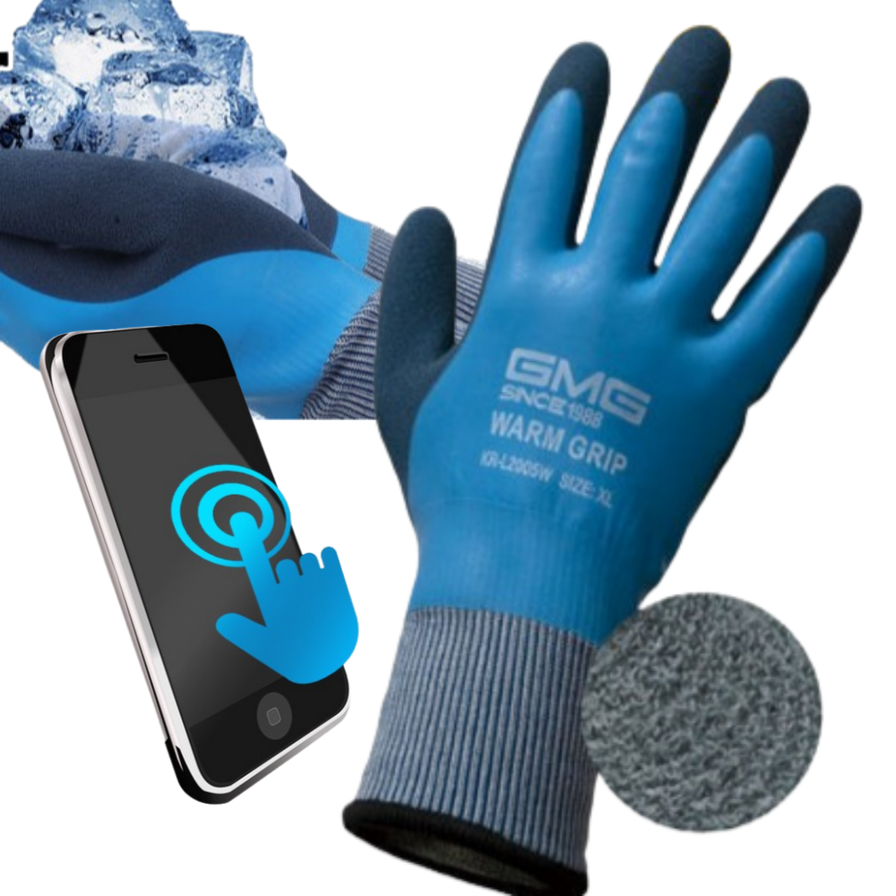 공구왕황부장 GMG 웜그립 스마트폰터치 KR-L2005WS 기모 겨울 방한 작업 안전 코팅장갑 낚시 1켤레 6,500원