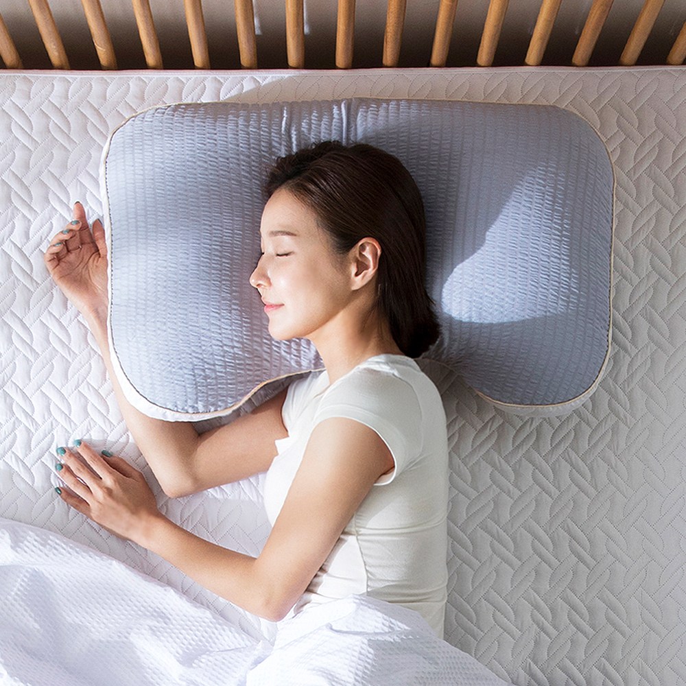 홈랩 기능성 알러지케어 어깨편한 기절베개 시어서커 커버 세트 2colors, 블루그레이, 2개 59,900원