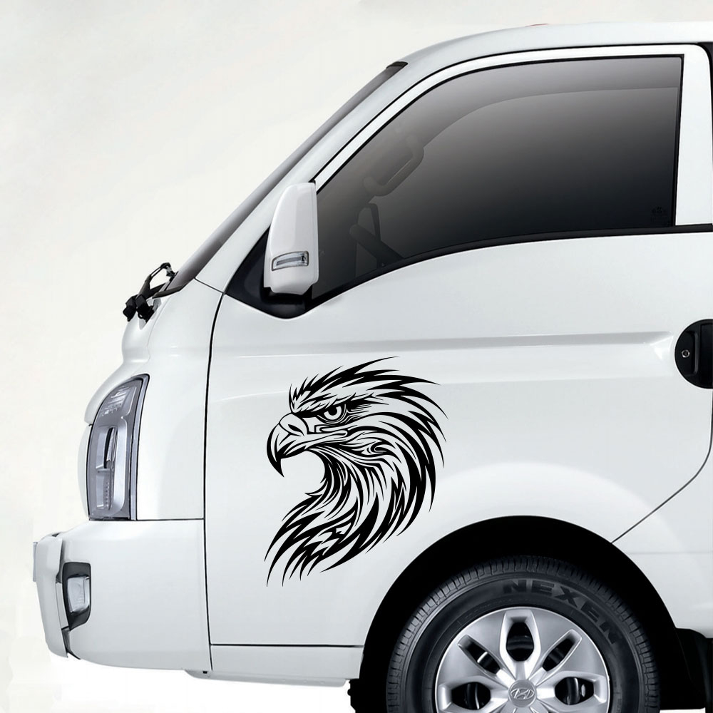 카머 차량용 스티커 독수리 데칼 이글스티커 흠집커버 소 중 대 화물차 대형스티커 디자인 1번, 1개, 대형/L 15,000원