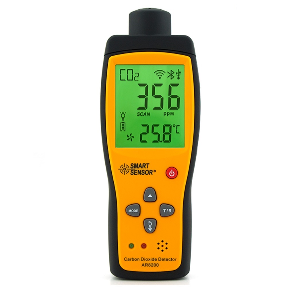 SOJ_대동상사 재고보유 이산화탄소측정기 AR-8200 350~9999ppm 가스탱크 점검 실내공기질측정 확산식 산럽현장 이산화탄소량검출 법적장비 CO2측정 한글설명서 299,900원
