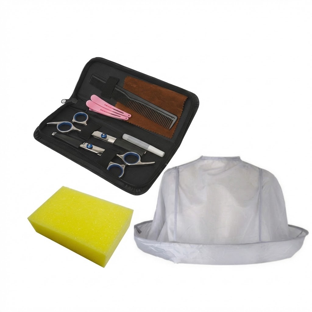 데일리프렌즈 가정용 미용가위 + 망토 + 스펀지 세트 18,230원