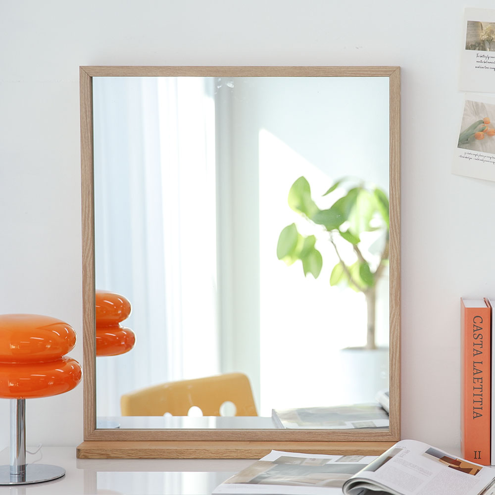 우드리퍼블릭  마일드 선반 화장대 탁상거울 대형 39,800원