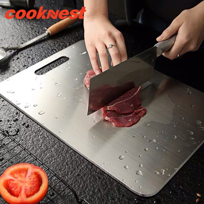 CookNest 304 스텐 도마  스테인레스 칼집 안나는 도마 11,900원