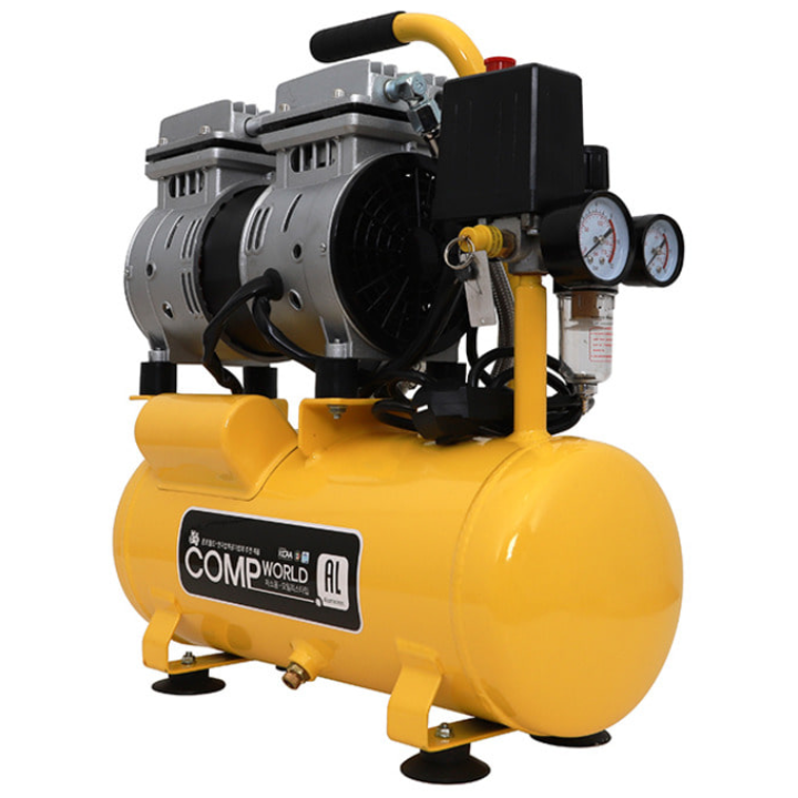 콤프월드 OFSA600-8 휴대용 저소음 무오일 콤프레샤 1마력급 탱크용량 8리터 알루미늄탱크, 1개, 본품(배터리없음) 220,000원