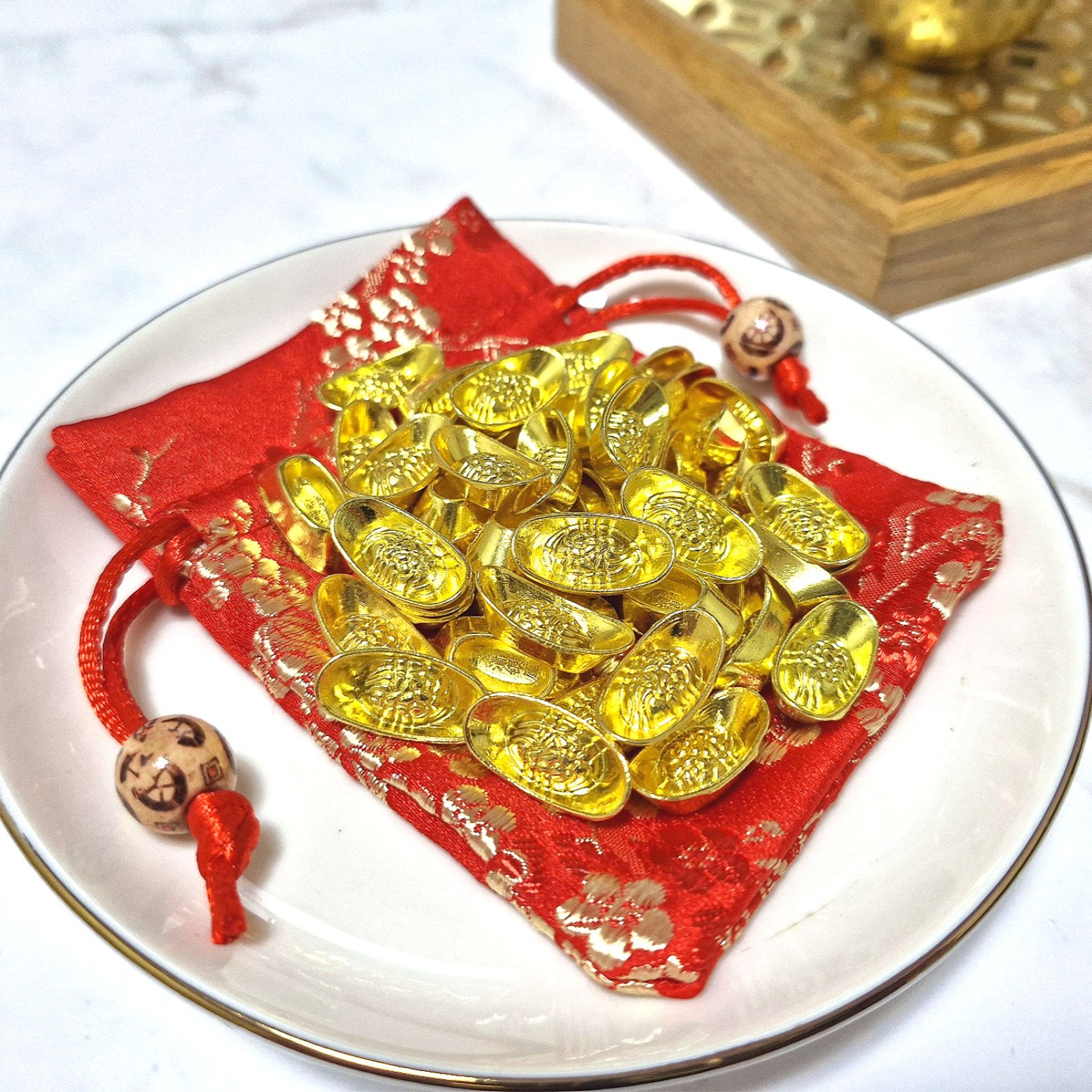 행운공방 재물운 황금 금원보 50개입 재물복 불러오는 액막이 풍수소품 12,900원