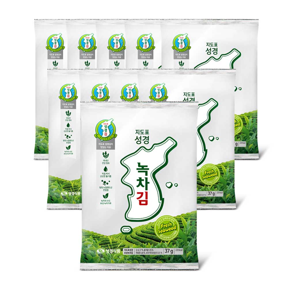 지도표 성경김 녹차 전장김, 37g, 10개 25,000원