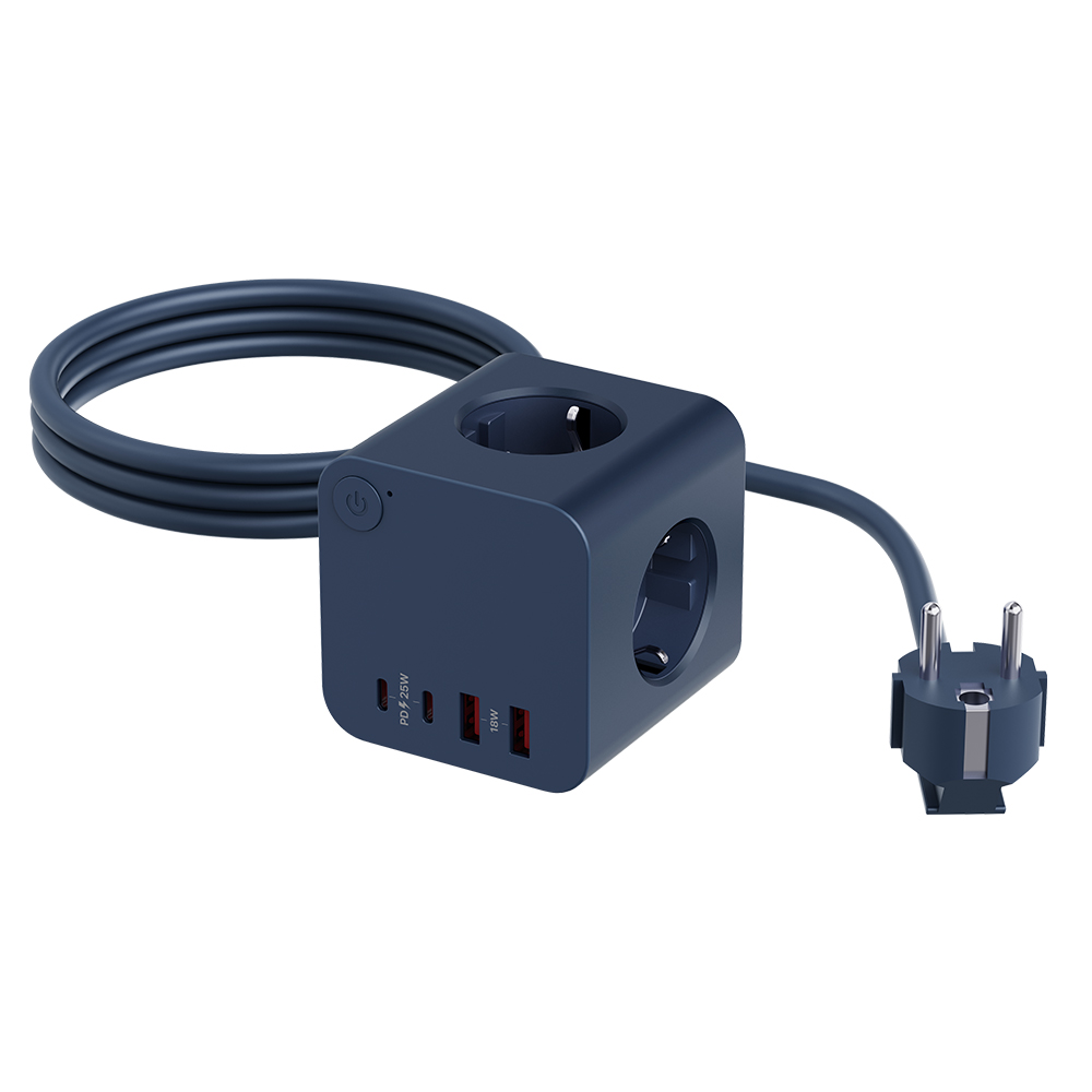 에코너 큐브멀티탭 공간절약형 큐브콘센트 3방향플러그 C타입 USB올인원멀티탭 여행휴대용, 1개, 미드나잇블루, 1.8cm 70,930원