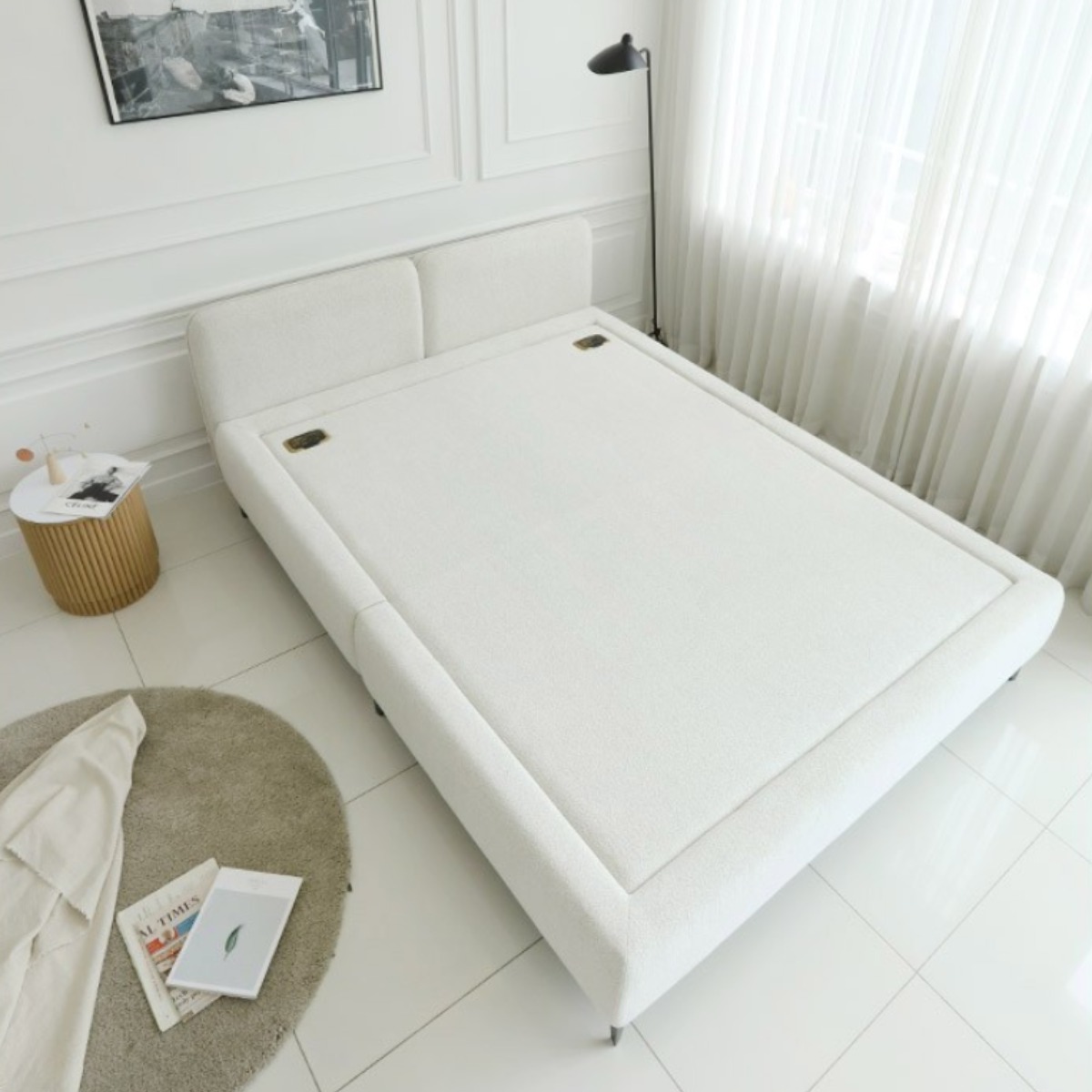 국내제작 끌레오 피에르 패브릭 옥돌 황토볼 흙침대 온열 황토침대 퀸 Q CL463 1,995,000원