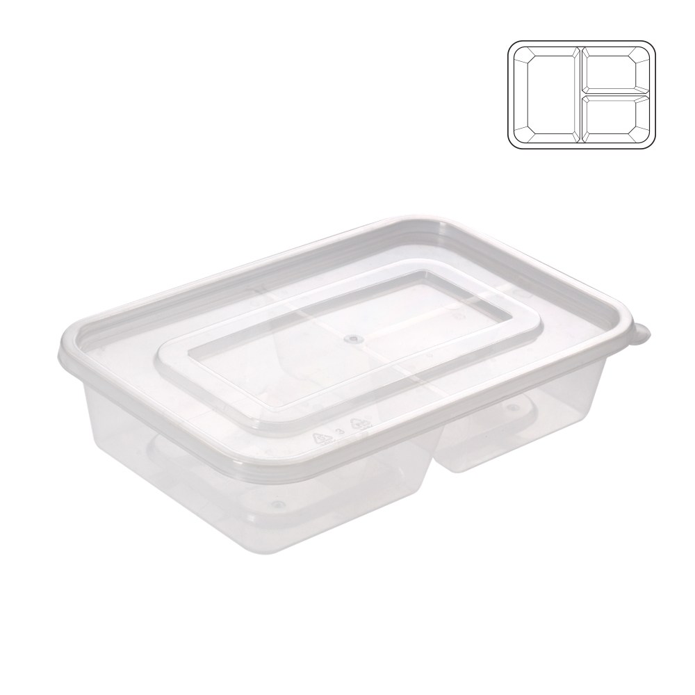 N직사각용기500 3칸(투명) 50개 26,000원