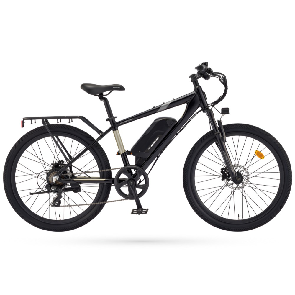 2024 삼천리 팬텀 HX 전기자전거 출퇴근용 PAS 스로틀 겸용 26인치, 블랙 (무광), 알루미늄, 현재가 1,199,000원