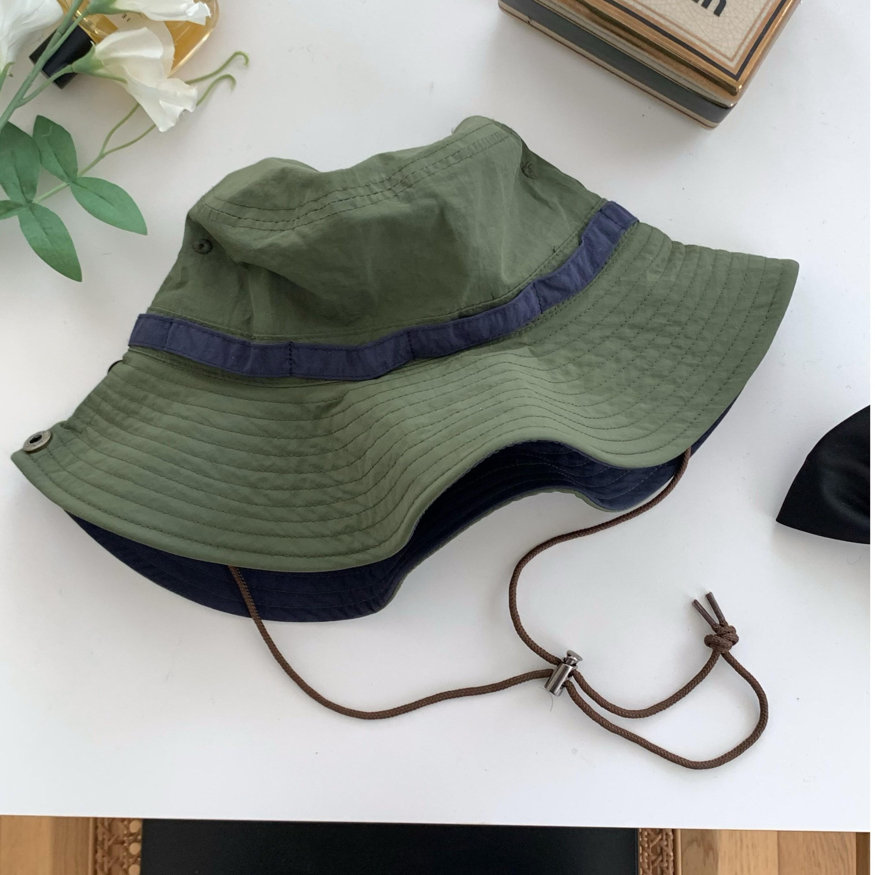 HALOPICK 남녀공용 아웃도어 바스락 턱끈 와이어 벙거지 챙모자, 그린 18,200원