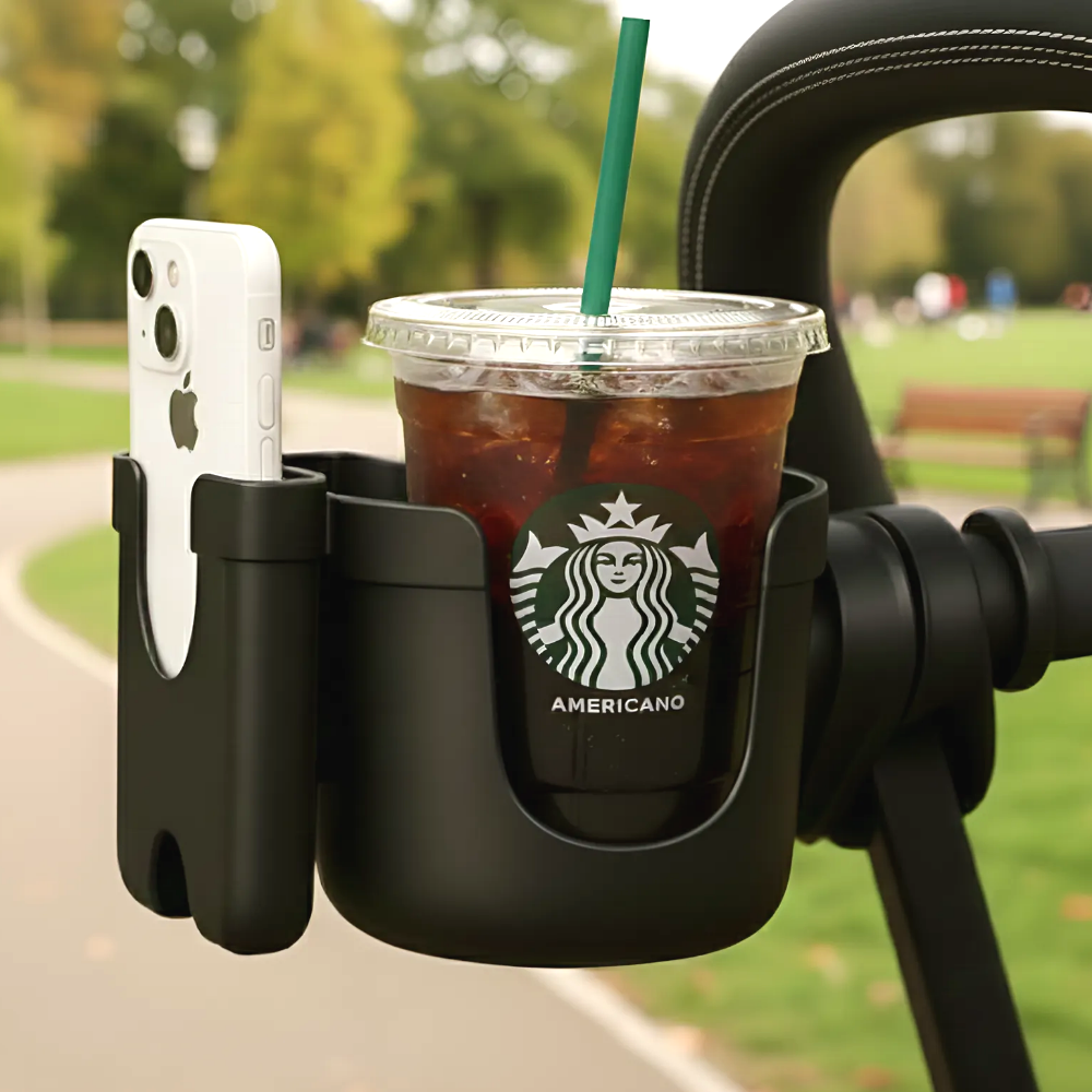 슈레보 강력고정 유모차 스마트폰 컵홀더, 블랙, 1개 10,000원