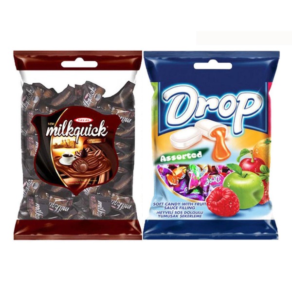 이젠서진 타야스 1kg 2종혼합 총 2개 밀크퀵 커피 봉봉 캔디 + 드롭 어소티드 소프트 츄잉캔디 6가지맛 20,900원