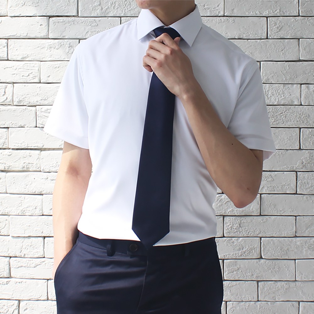 어셔츠 프리미엄 구김없는 스판 남자 정장 여름 반팔 와이셔츠, 현재가 39,800원