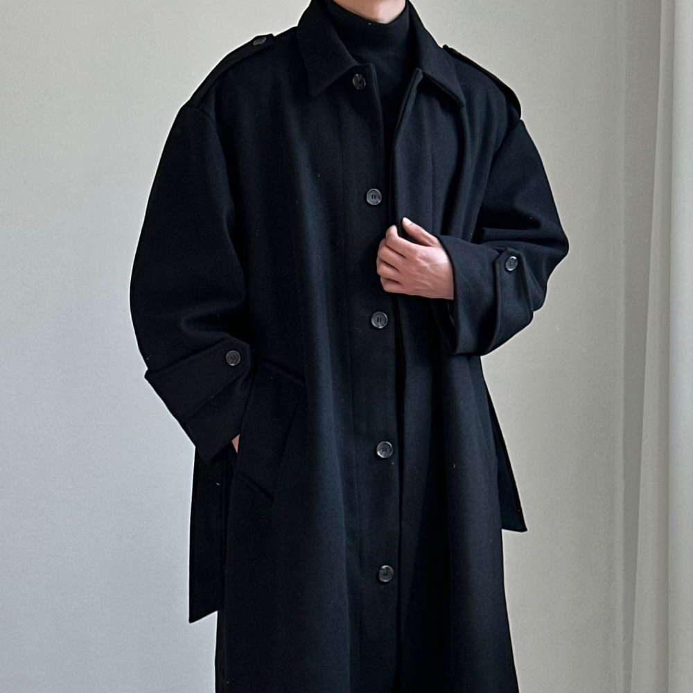 르위 오버핏 로브 발마칸 롱 울코트 남녀공용 99,000원