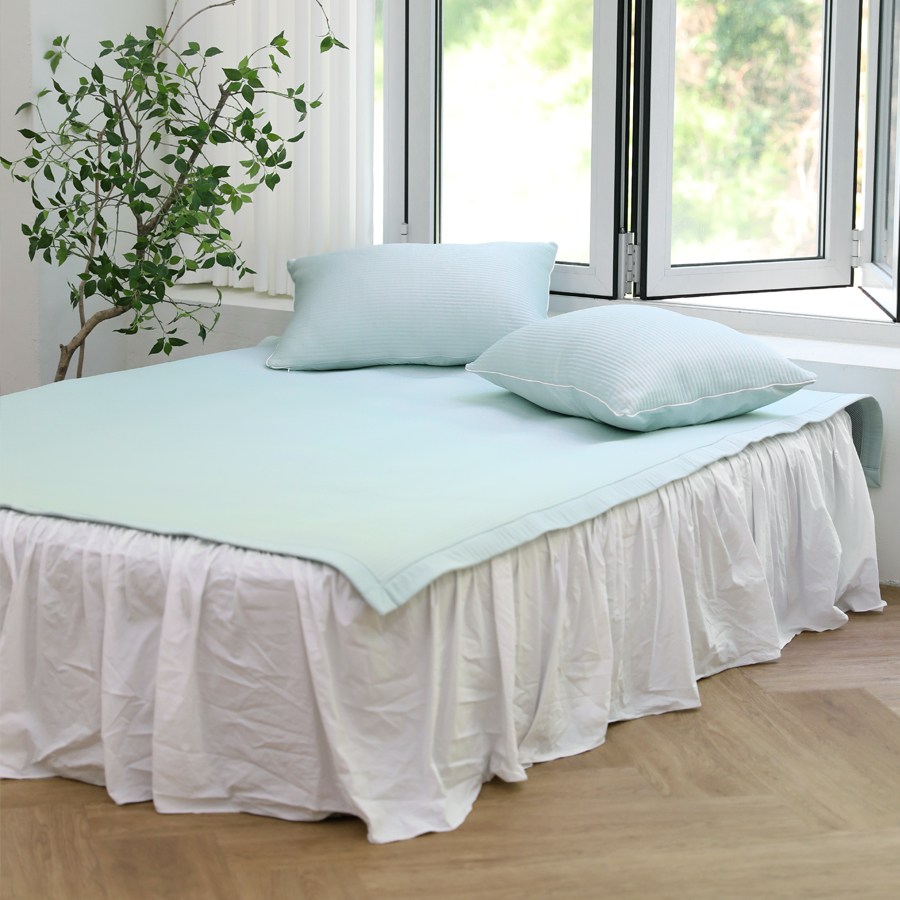 베이직톤 냉감패드 3중직 줄누비 한 사이즈 큰 고정밴드 침대패드 79,900원