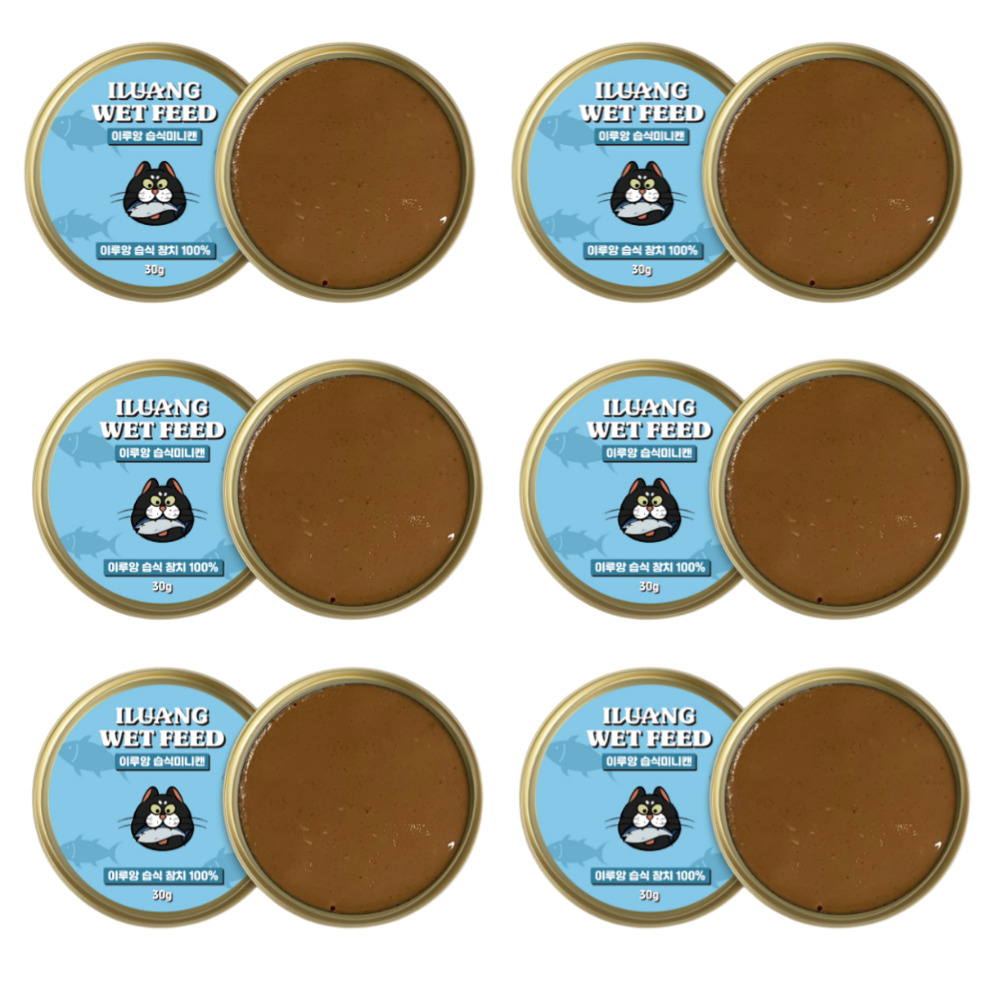 이루앙 고양이 전연령 습식 사료 밥꾸 간식 무스타입 미니캔, 참치, 30g, 12개 16,100원