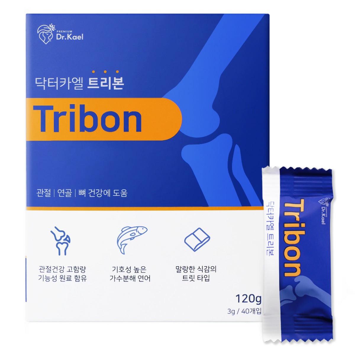 닥터카엘 트리본 강아지 관절 영양제 슬개골 고함량 32,500원