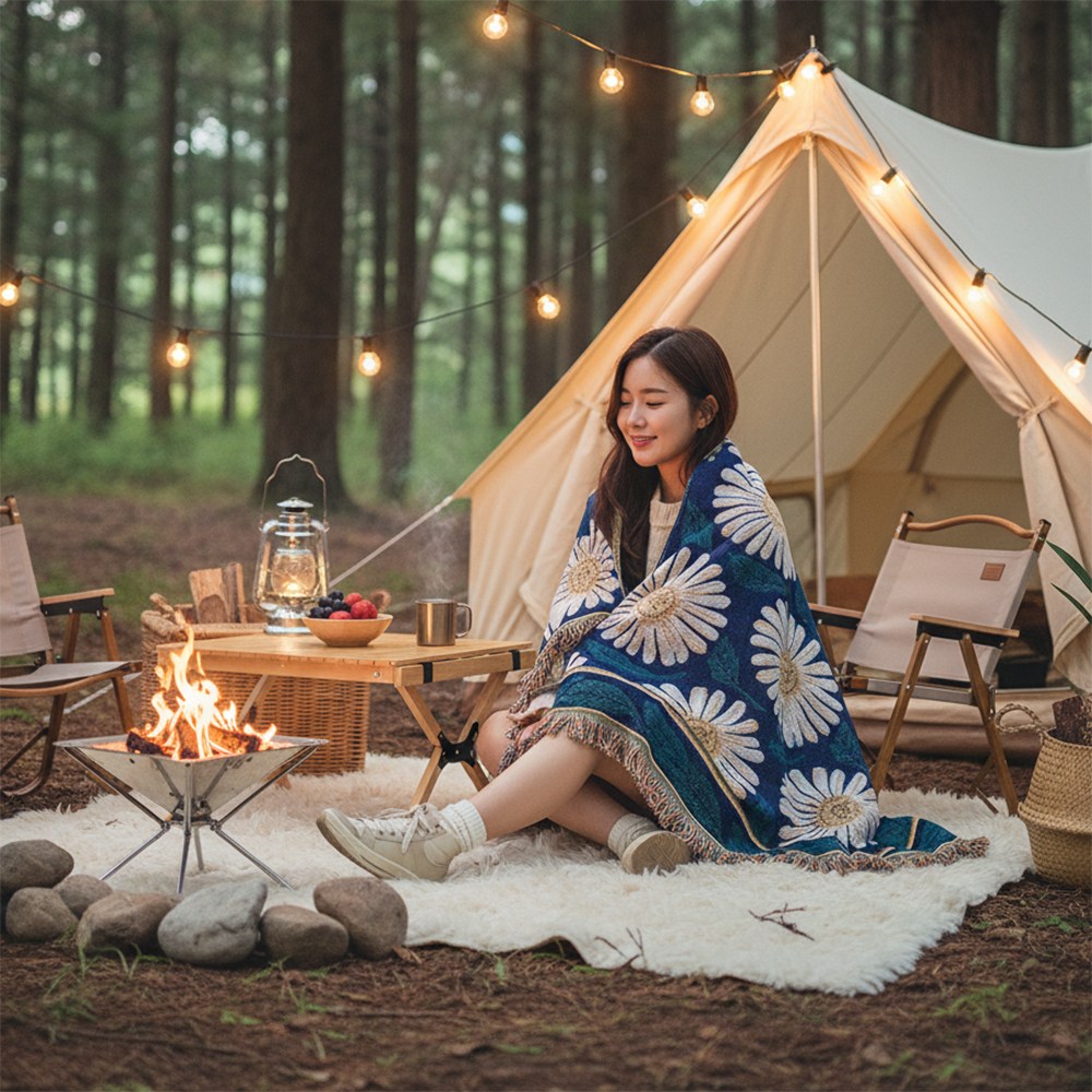 쁘띠끄 감성 캠핑 담요 이불 블랭킷 8종 20,000원