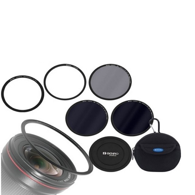 벤로 자석필터 82mm 실속형 A키트 (ND8+ND64+ND1000+자석렌즈캡+자석82mm어댑터링+자석82-77스텝다운링+원형필터파우치) 365,000원