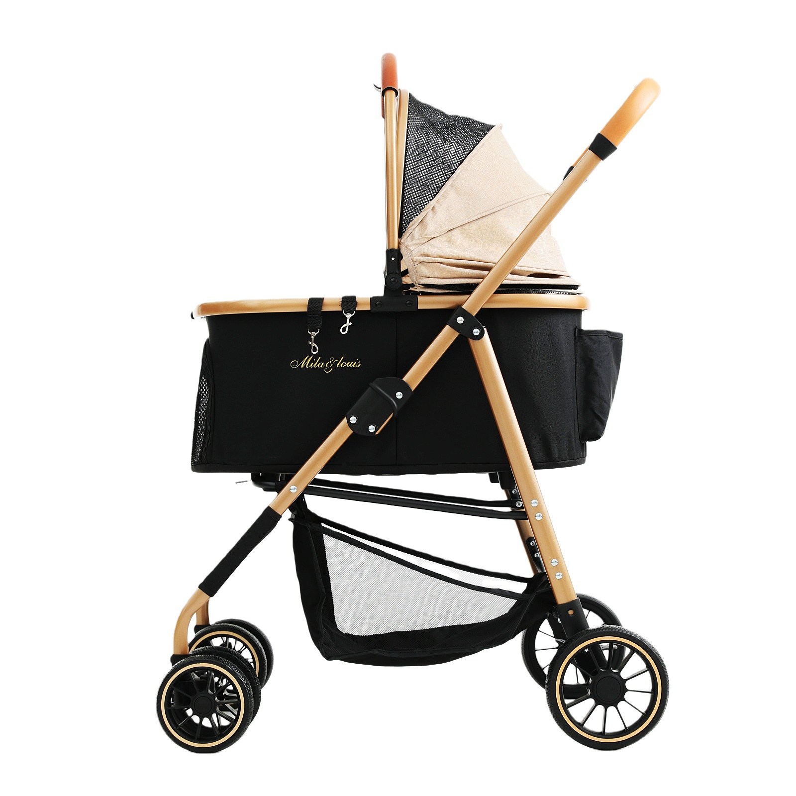 MILA&LOUIS초경량 접이식 분리식 반려동물 이동 카트 강아지유모차 퀵폴딩 개모차 고양이유모차, 1 90,210원