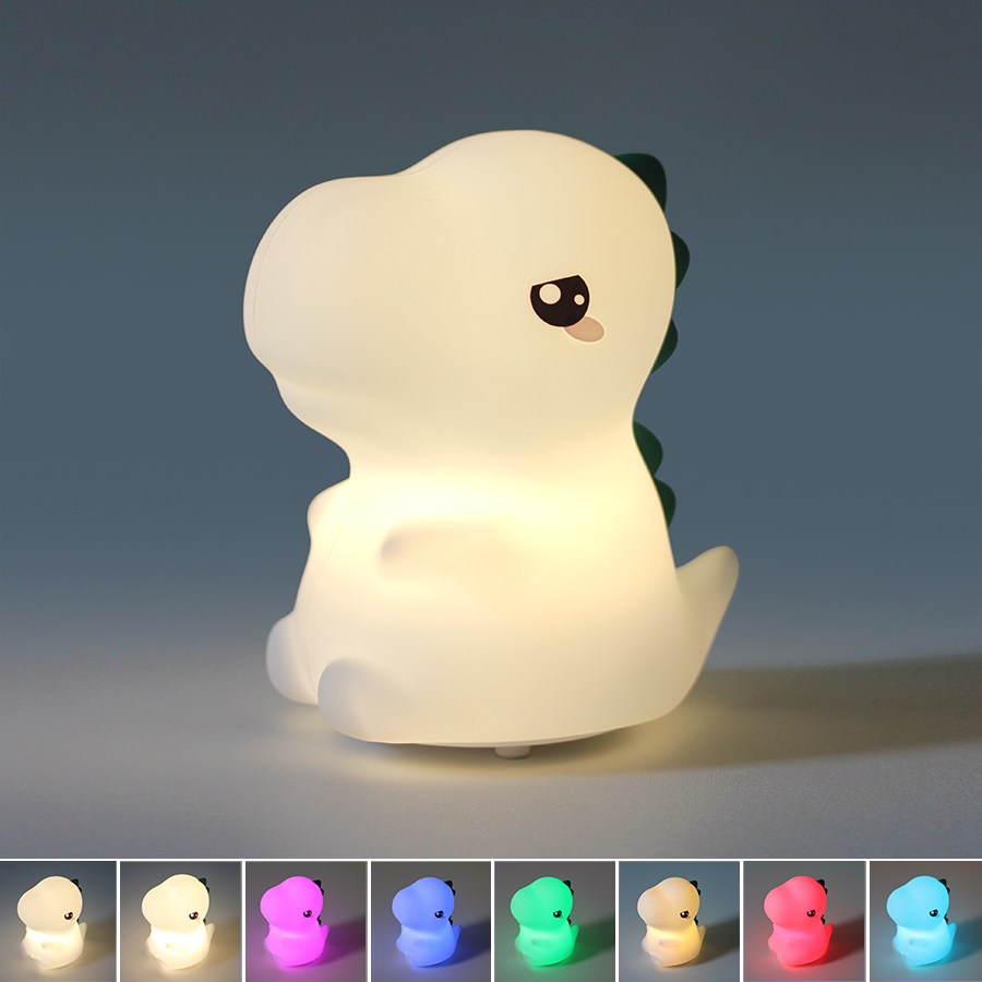 모두스마일 8종류 불빛 LED 실리콘 터치 무드등, 공룡 무드등 15,800원