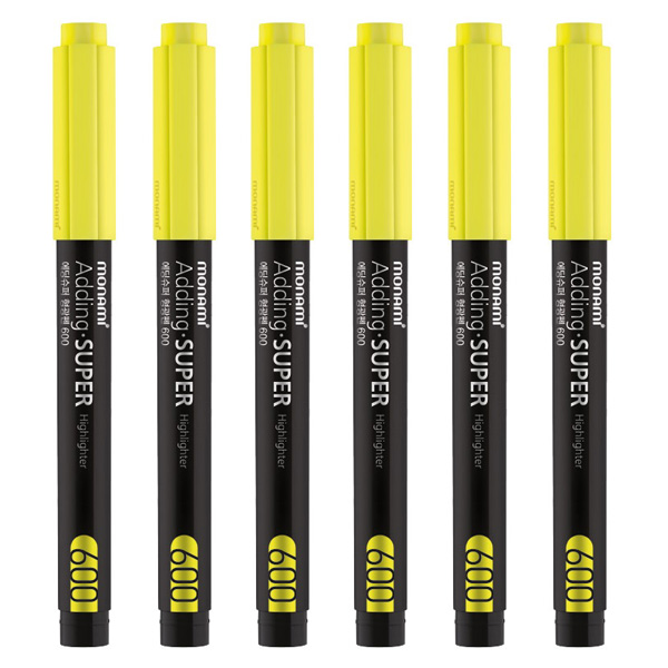 모나미 에딩슈퍼 형광펜 600/사각닙/캡식 5,300원
