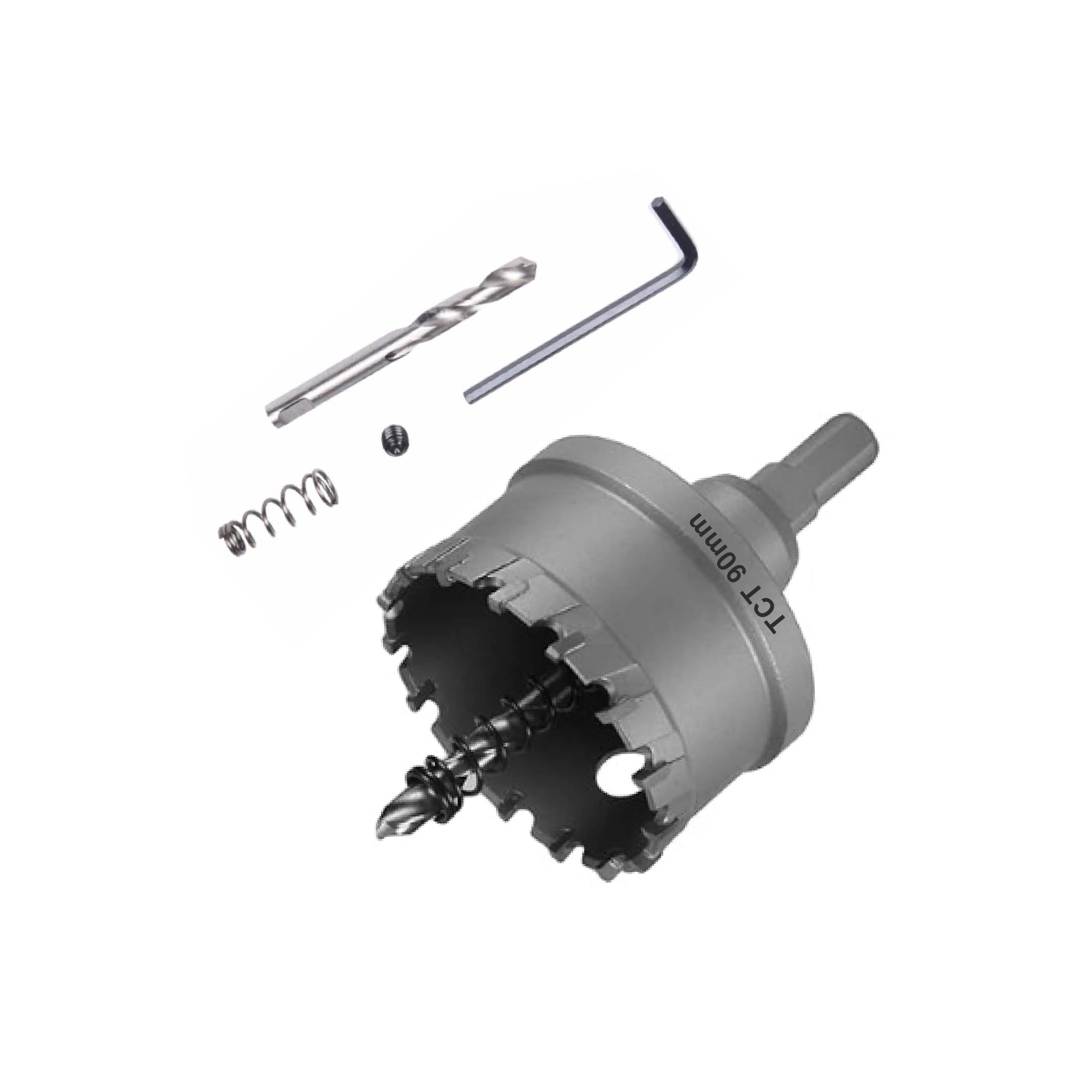 플로메리아 TCT 초경 스텐 홀쏘 90mm 아바일체형 모든 금속 싱크대 철판 스텐판 알루미늄 목재 타공 드릴 홀소 홀커터 홀컷터 원형 41,900원