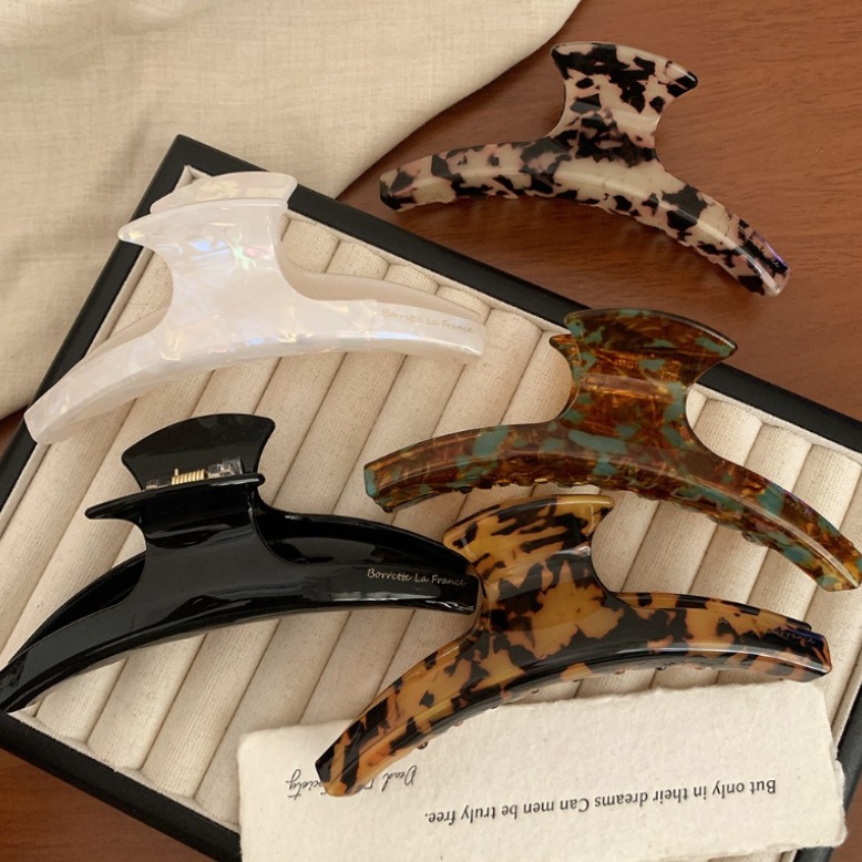 [제이무드]고급 셀룰로오스 마블 헤어 빅사이즈 집게핀 올림머리 7,700원