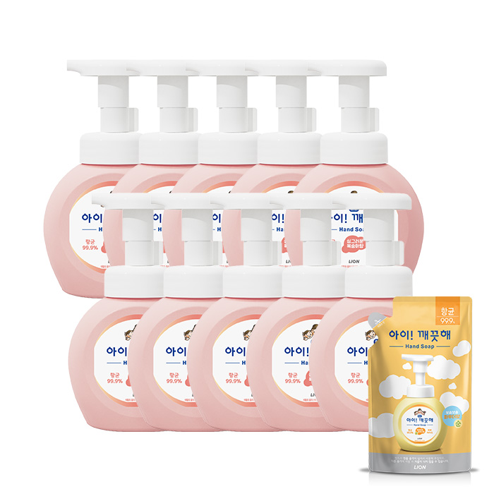 아이깨끗해 250ml 용기 x 10개 + 순 200ml 리필 x 1개 증정(향 선택), 250ml 31,800원