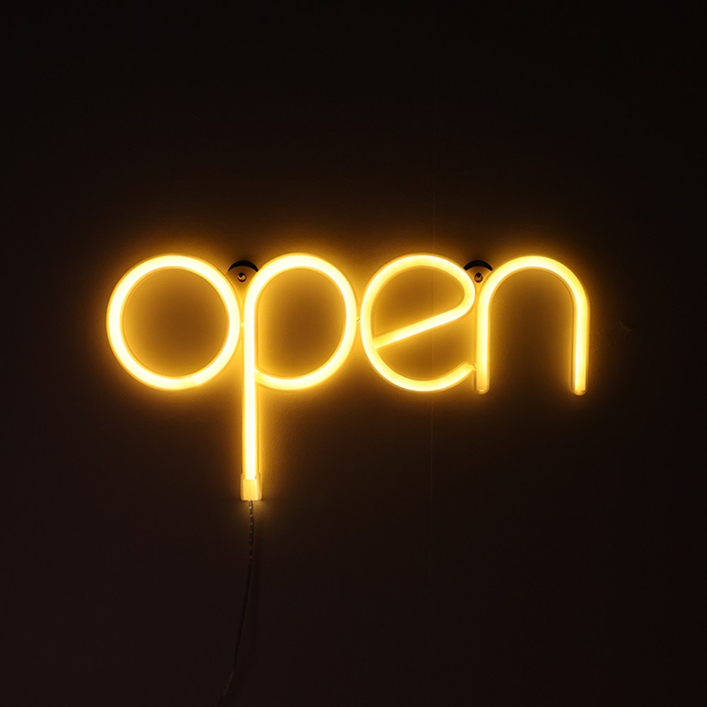 HK.sell 오픈 LED 슬림라인 네온사인 조명간판 USB, 옐로우 15,500원