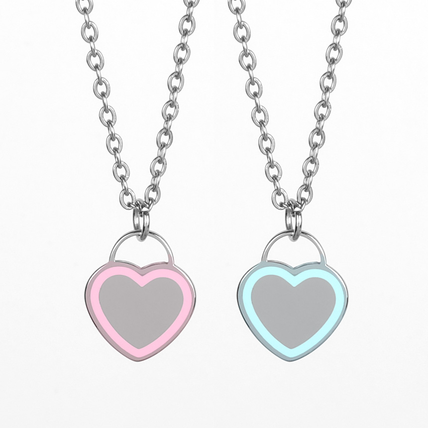 MX KIDS 써지컬스틸 미아방지 목걸이 220K 라인 하트 유아동 키즈 각인 어린이 체인 19,850원