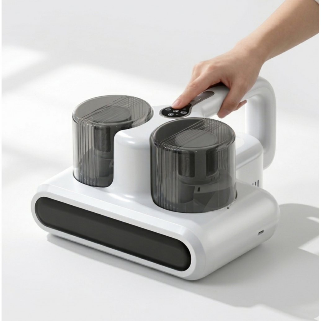 EXTEDRG 무선 침구 청소기 UV 살균 진드기 제거 듀얼 강력 흡입 헤파필터 침대 소파 카펫 침구 살균 청소기, 화이트, BS-805 89,800원