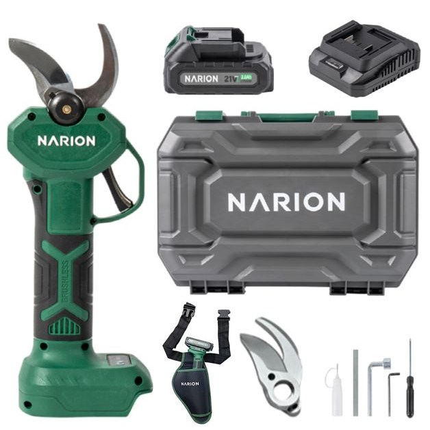 나리온 전동 전지 가위 21V 35mm 배터리 1개 풀세트 무선 가지치기 나무 자르는 전기 충전식 자동 정원 전자 충전 충전용 가위집 조경 원예용 분재, 1세트 178,000원