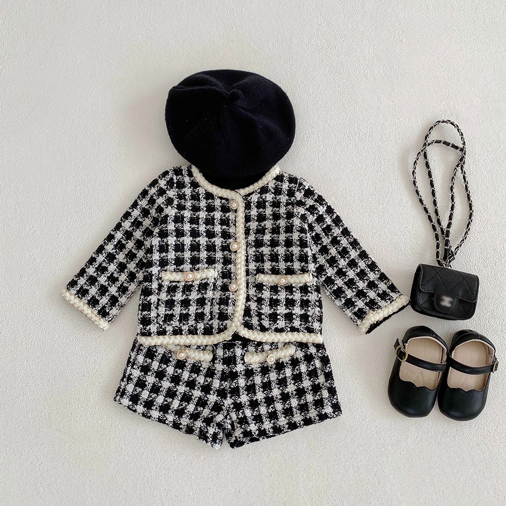 [KC인증 당일발송]베스더스 아기 베베 트위드 자켓 반바지 세트 하객룩 돌 촬영룩 애기 여아 정장 39,800원